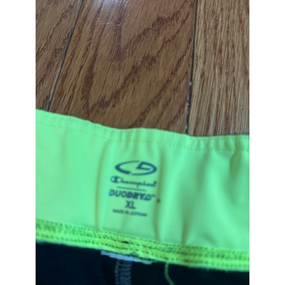 Women's Champion Duo Dry Athletic Shorts Pockets Striped Accents Black size XL - Picture 4 of 7